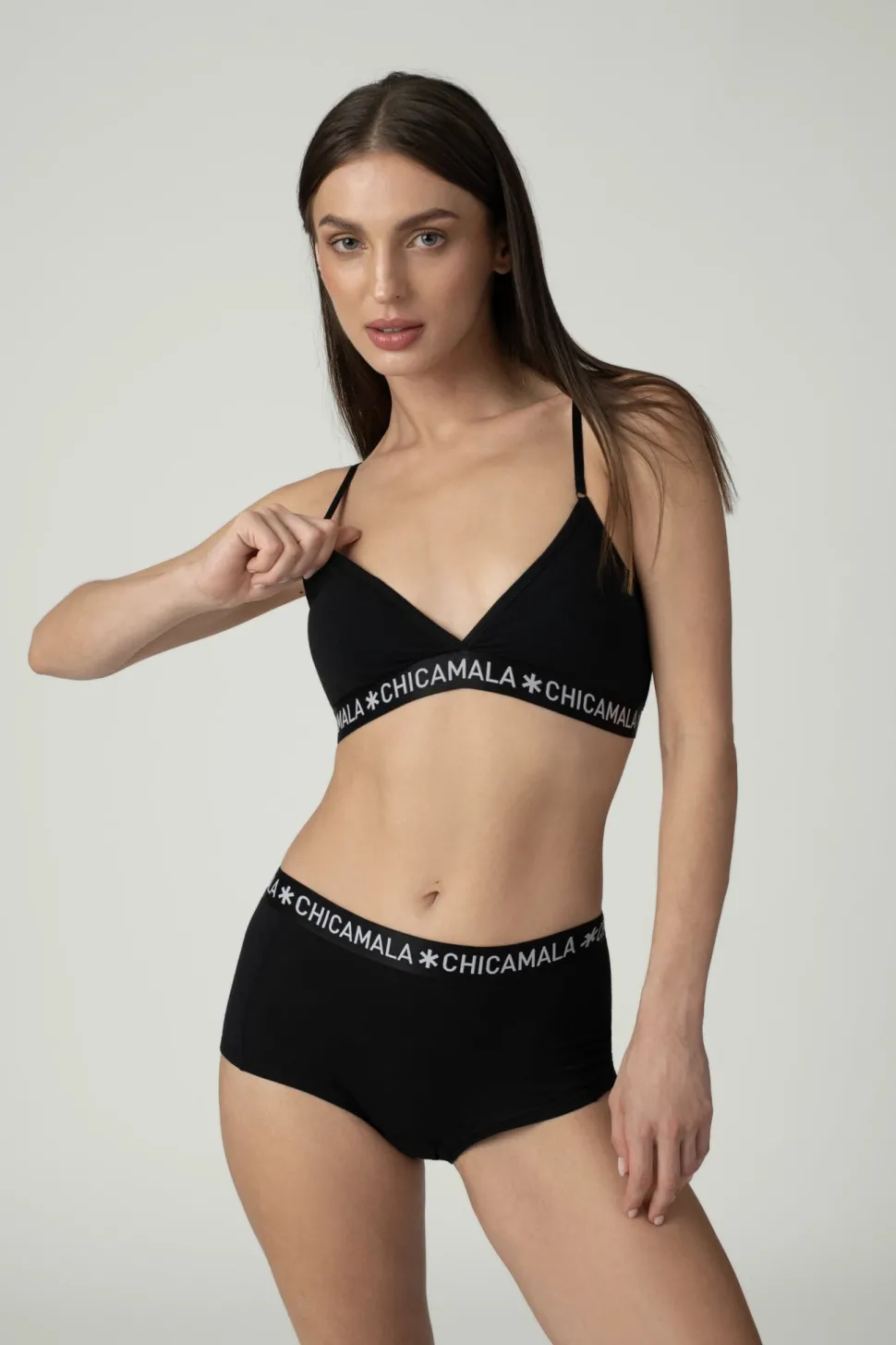 Dames 1-pack Triangle Top Effen