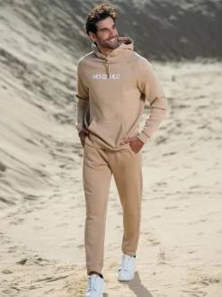 Heren Hoodie Beige