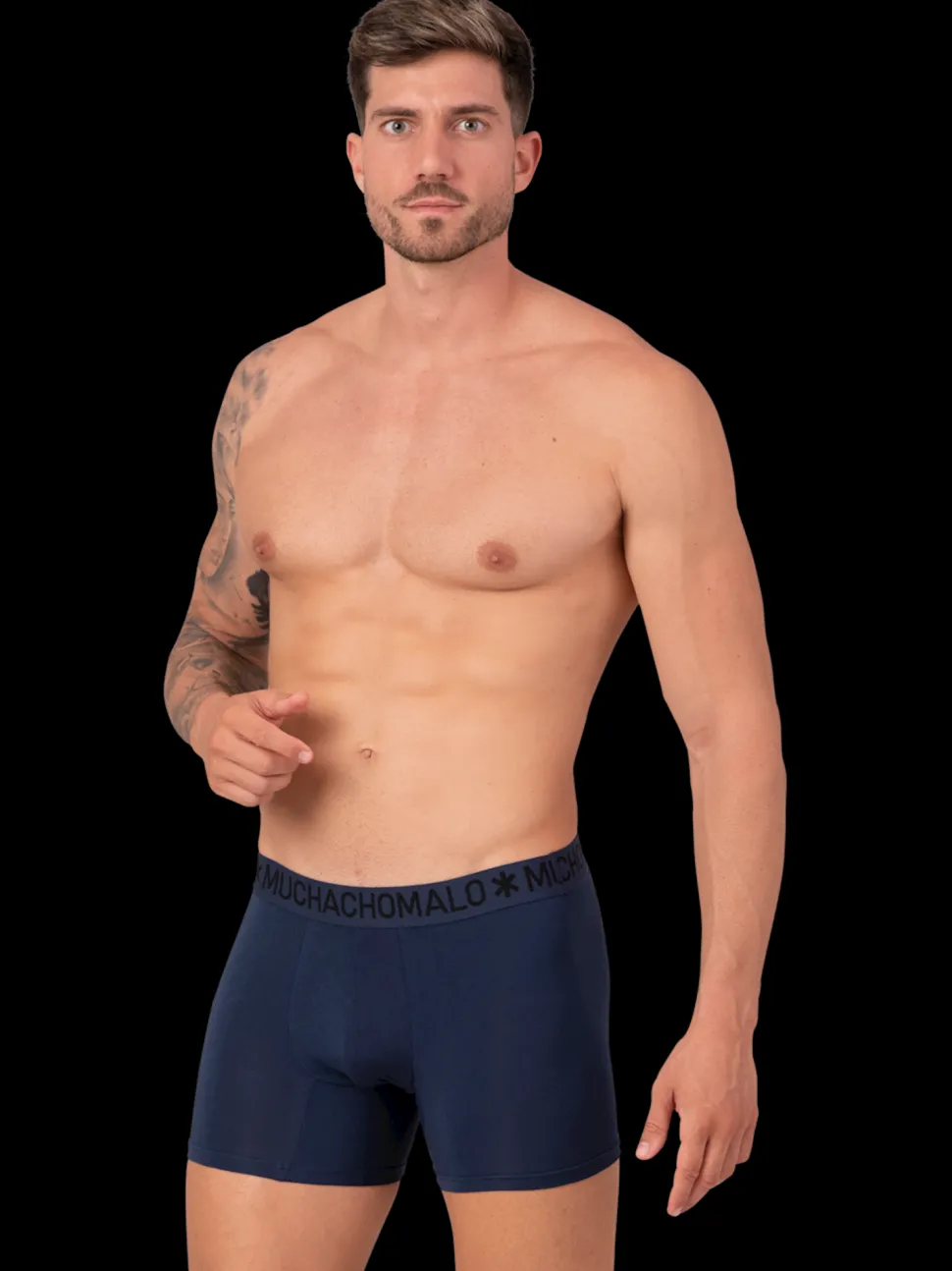 Heren 2-pack Bamboe Boxershorts Effen