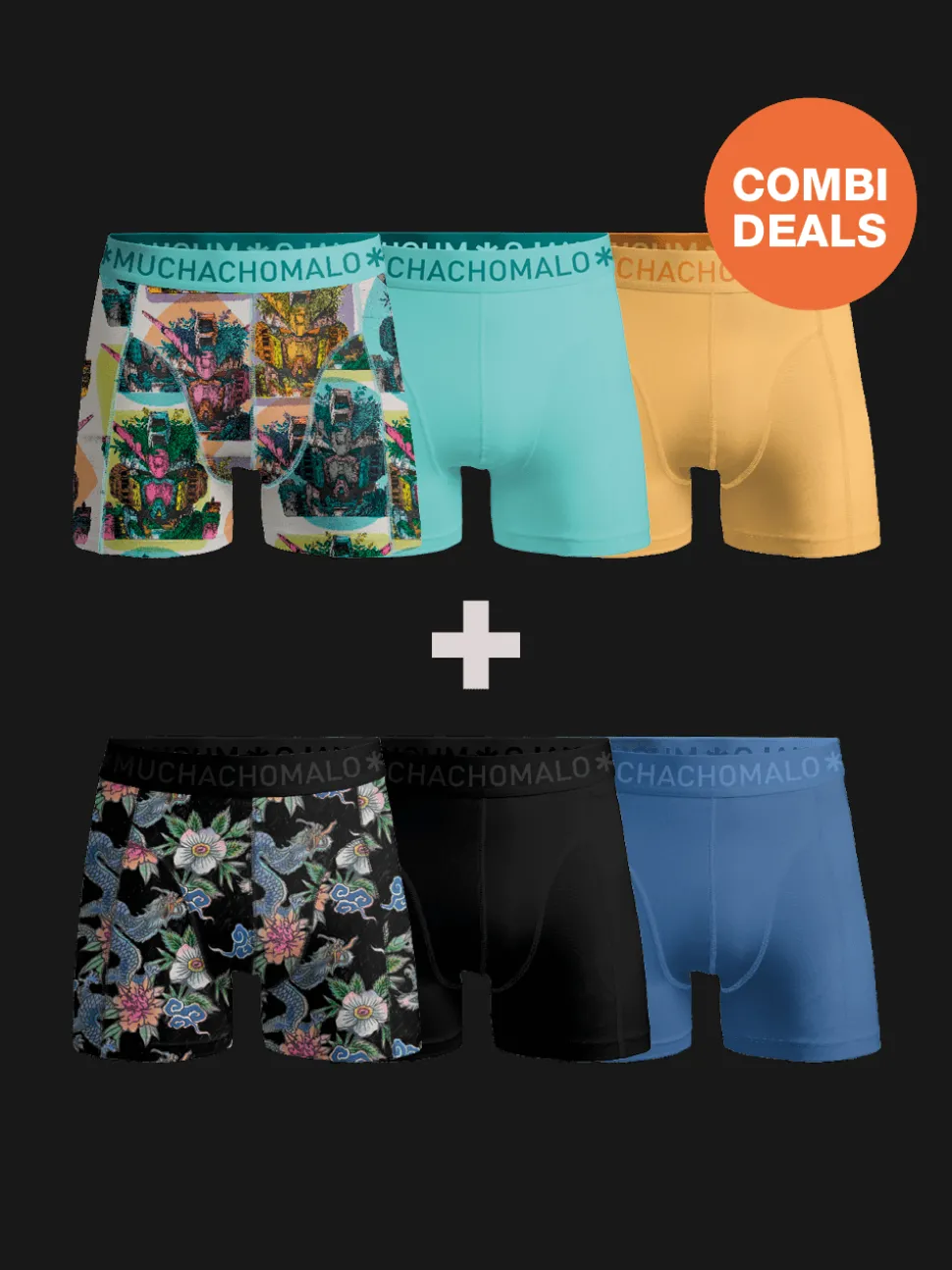 Heren 3+3-pack Boxershorts