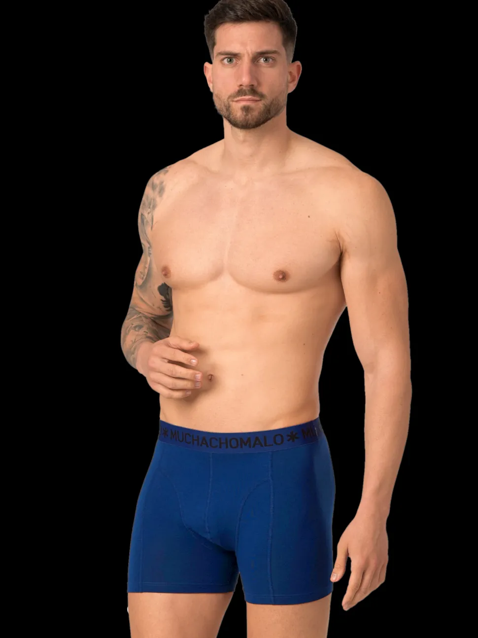 Heren 2-pack Boxershorts Effen