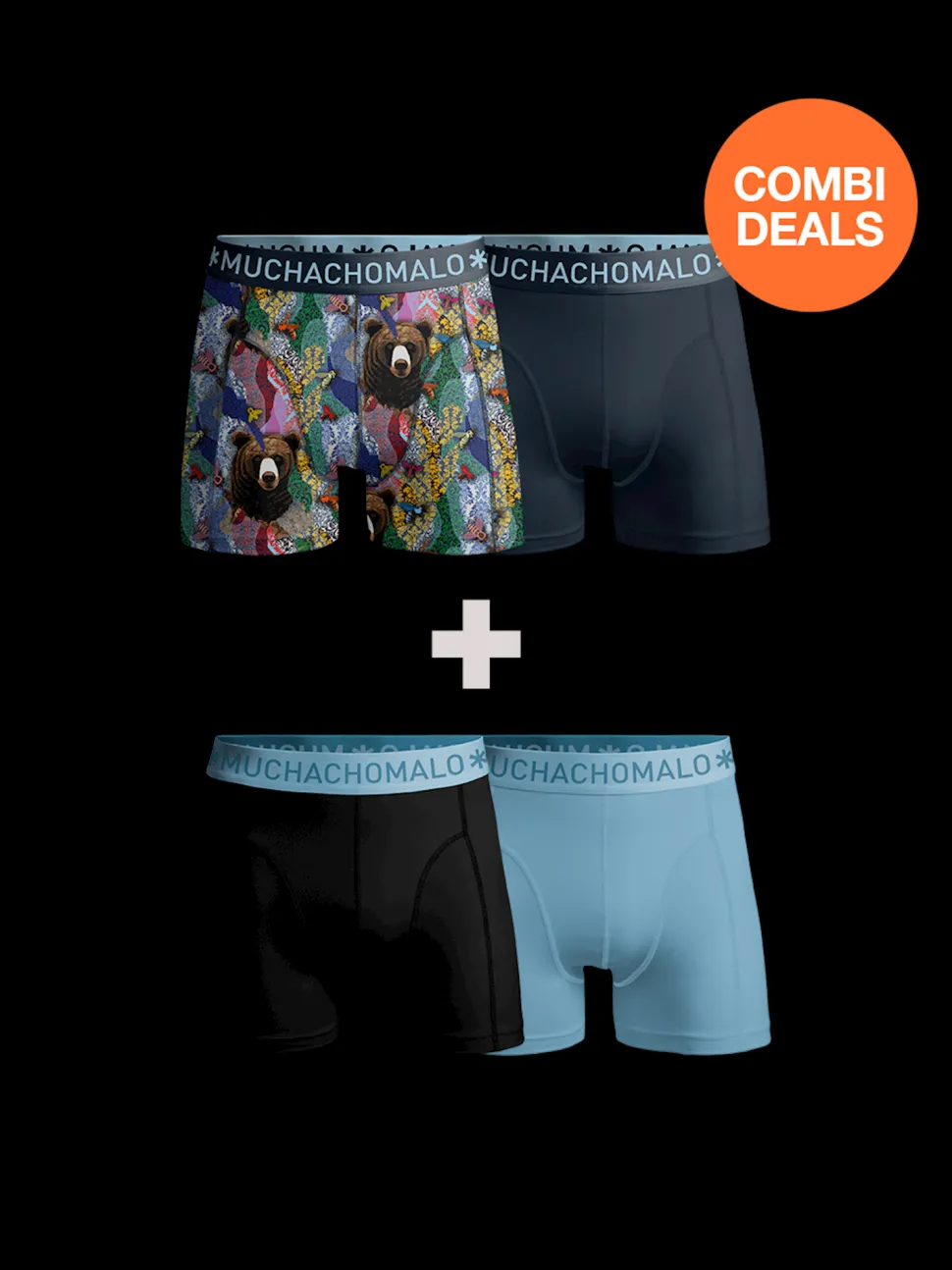 Heren 2+2-pack Boxershorts Print