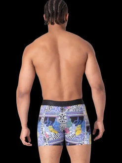 Heren 2+2-pack Boxershorts Print/Effen