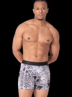 Heren 2+2-pack Boxershorts Print/Effen