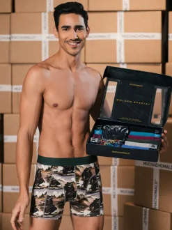 Heren 12-pack Boxershorts Print/Effen