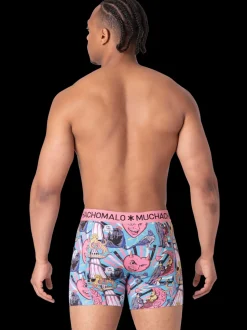 Heren 2+2-pack Boxershorts Print/Effen