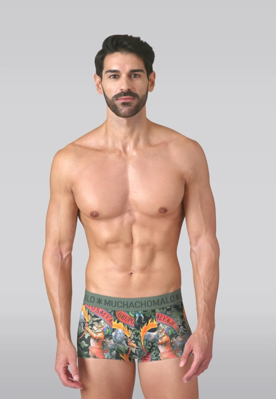 Heren 3-pack Trunks Circus Animals