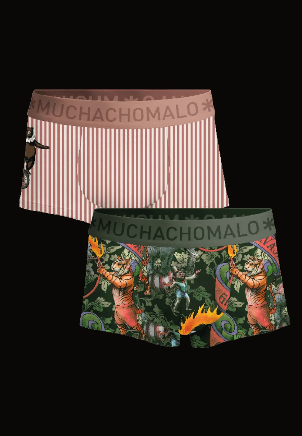 Heren 2-pack Trunks Circus Animals