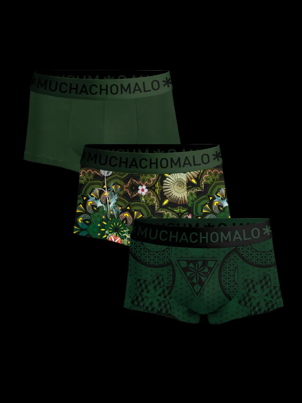 Heren 3-pack Trunks Geometric