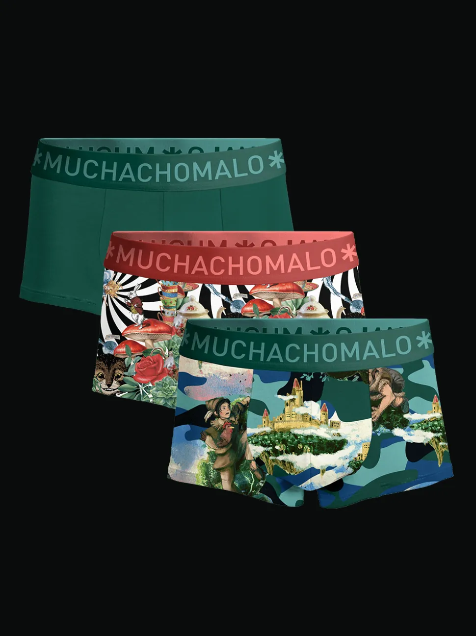 Heren 3-pack Trunks Jackbean Alicewonder