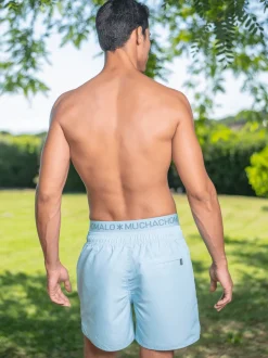 Heren Zwembroek Lichblauw + Gratis Microfiber boxershort