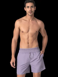 Heren Zwembroek Paars + Gratis Microfiber boxershort