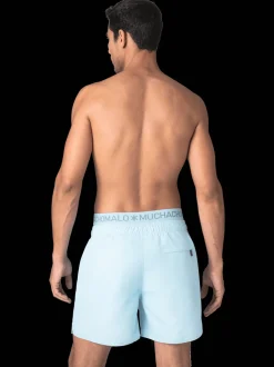 Heren Zwembroek Print Lichtblauw + Gratis Microfiber boxershort