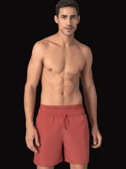 Heren Zwembroek Rood + Gratis Microfiber boxershort