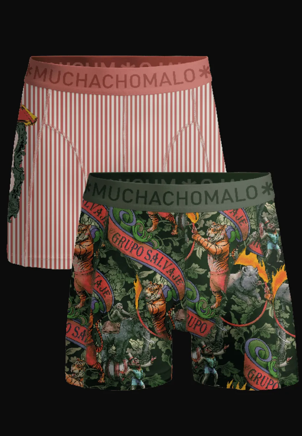 Jongens 2-pack Boxershorts Circus Animals
