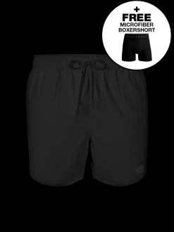 Jongens Zwembroek Zwart + Gratis Microfiber boxershort